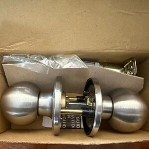 Elegant Silver Door Knob Set